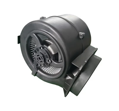 How does the fan blade material affect the performance of an inline axial fan?